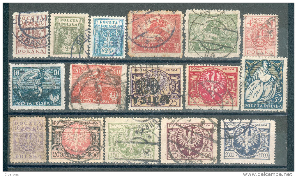 POLOGNE ; POLAND ; 1919-23 ; Y&T N° ; Lot N° 001 ; Oblitéré - Used Stamps