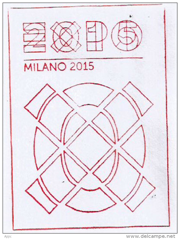 VATICAN. HOLY SEE, Lettre Du Pavillon Du St Siège à L'EXPO MILAN, Avec Timbres Du Vatican (rare) - 2015 – Milan (Italy)