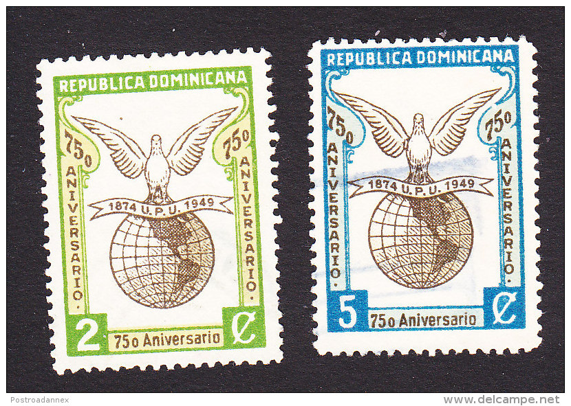 Dominican Republic, Scott #434-435, Used, Pigeon And Globe, Issued 1950 - Dominican Republic