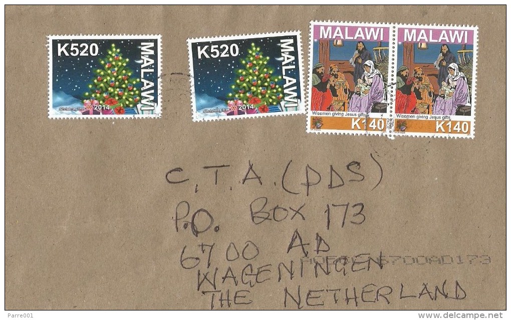 Malawi 2016 Lilongwe Christmas K140 Christmas Tree K520 Cover - Malawi (1964-...)