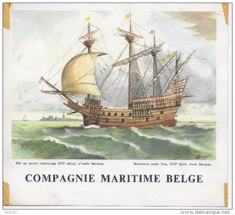 C. M. B.  Portugees Schip NAO ( 20x18cm);illustrator G.Donnet? - Passagiersschepen