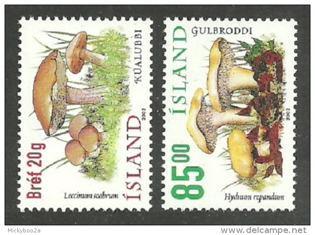 ICELAND 2002 FUNGI MUSHROOMS FLOWERS PLANTS SET MNH - Unused Stamps