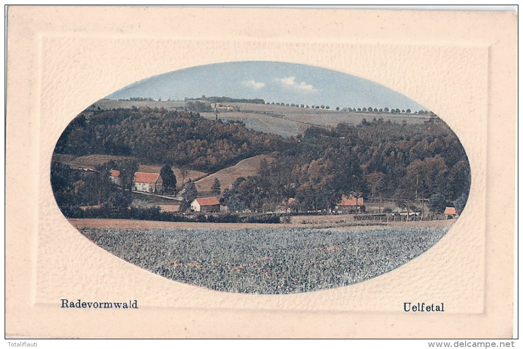 RADEVORMWALD Uelfetal Passepartout Prägedruck Karte Gaufrage Embossed 4.9.1913 Gelaufen - Radevormwald