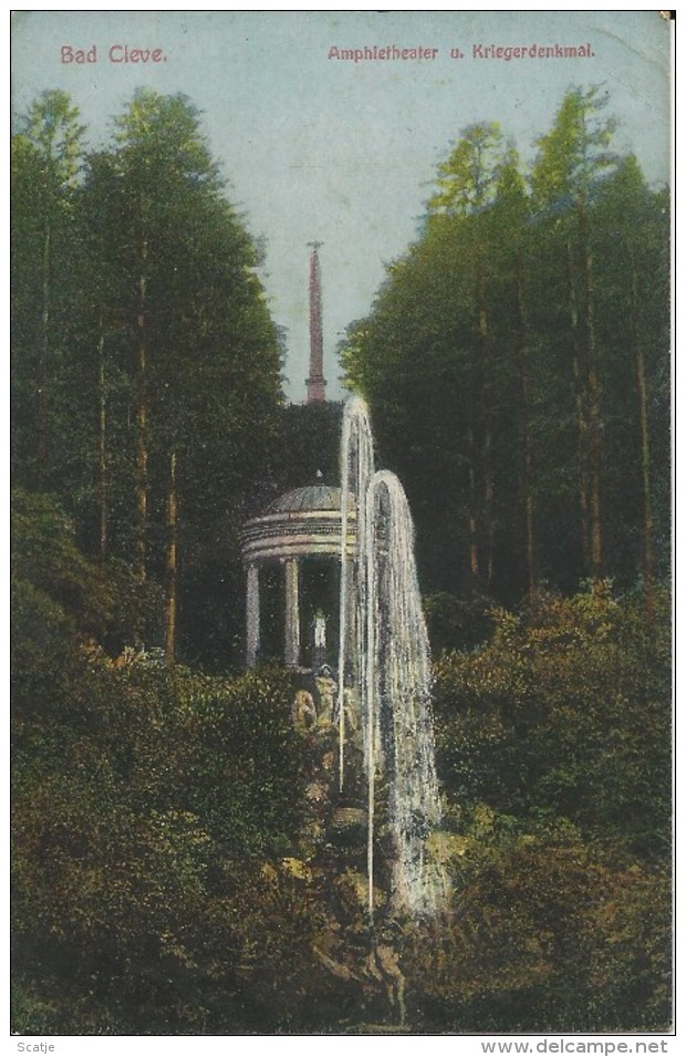 Bad Cleve.   Amphietheater U. Kriegerdenkmal.;  1919 - Kleve