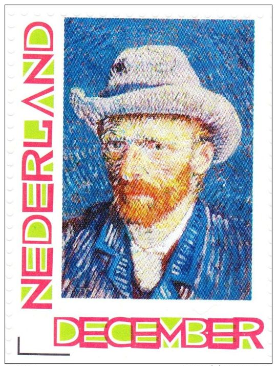 Persoonlijke December Postzegel D12c Mobiele OKI Printer Eindejaarsbeurs 2012 Vincent Van Gogh Zelfportret 1887 - Personalisierte Briefmarken