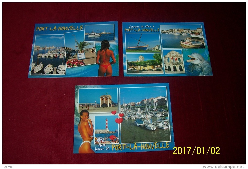 LOT DE 3 CARTES DE  PORT LA NOUVELLE - Port La Nouvelle