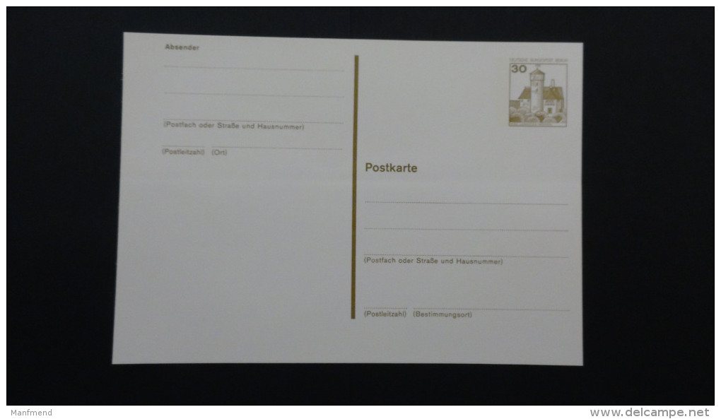 Germany - Berlin (West) - 1980 - Mi: P 115* - Look Scan - Postcards - Mint