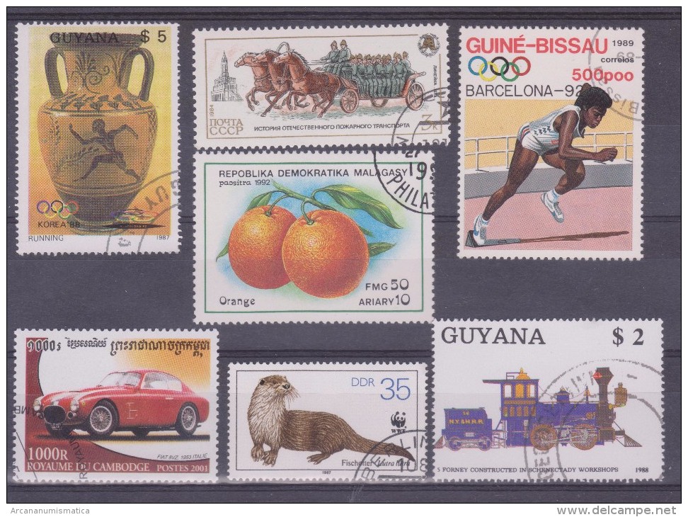 LOT OF USED STAMPS COCHES CARS DEPORTES SPORTS ANIMALES  ANIMALS  PAISES  COUNTRIES VARIOS  VARIOUS   S-1538 - Vrac (max 999 Timbres)