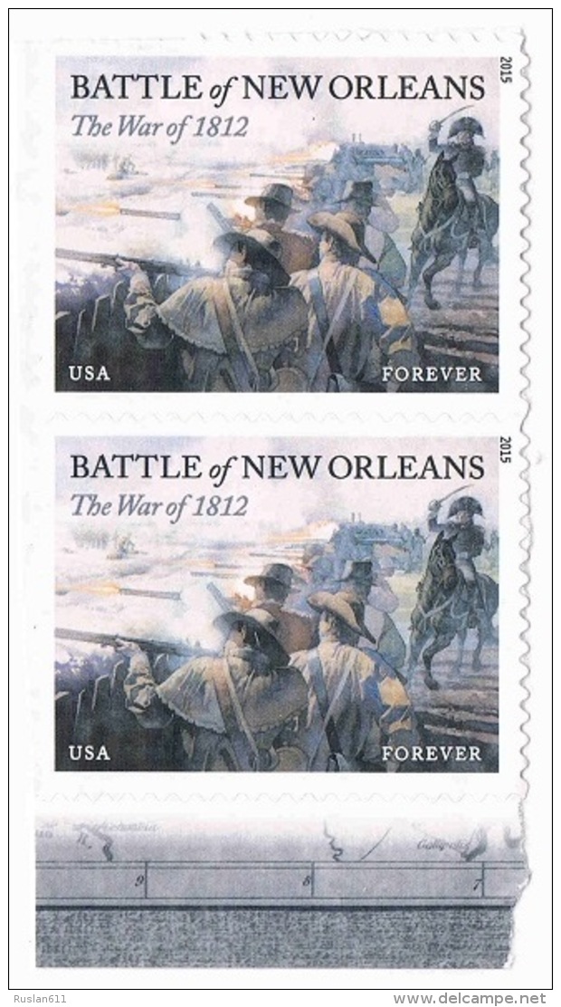 USA 2015 #4952 War Of 1812 New Orleans 0.49c X 4 MNH ** - Nuevos