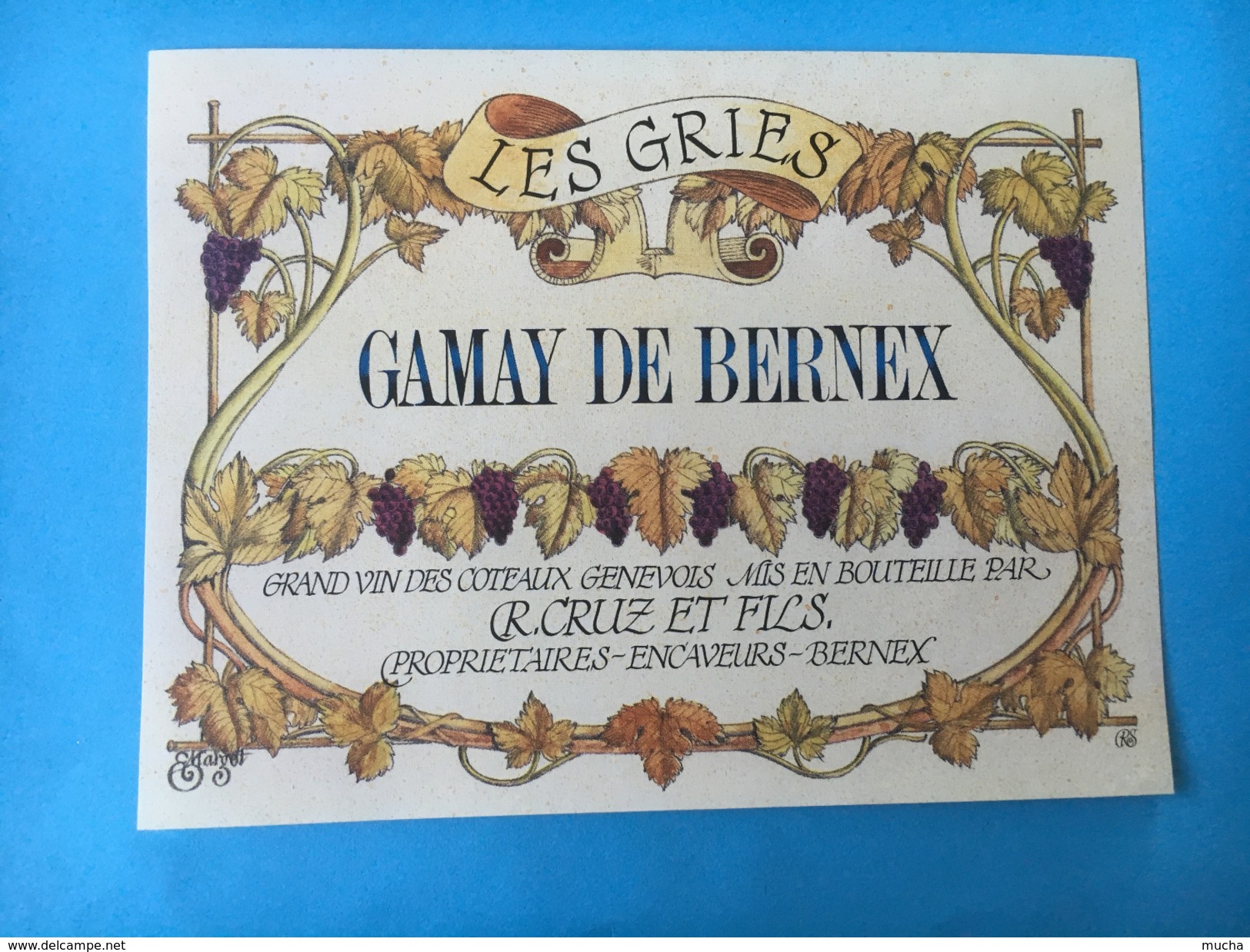 1720 - Suisse Genève Gamay De Bernex Les Gries - Autres & Non Classés