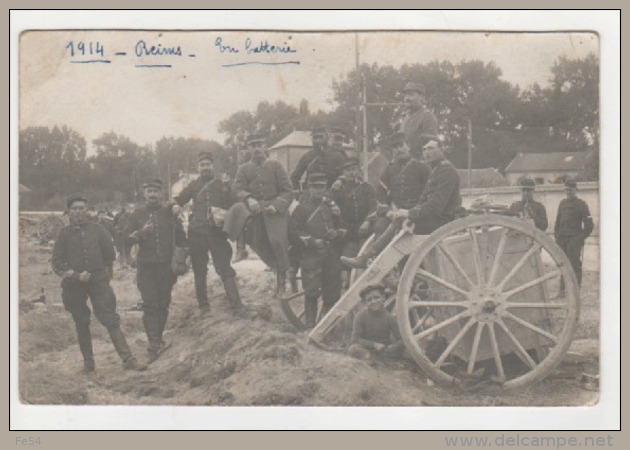 ° 51 ° REIMS ° 1914 _ EN  BATTERIE AU PONT HUON ° - Reims