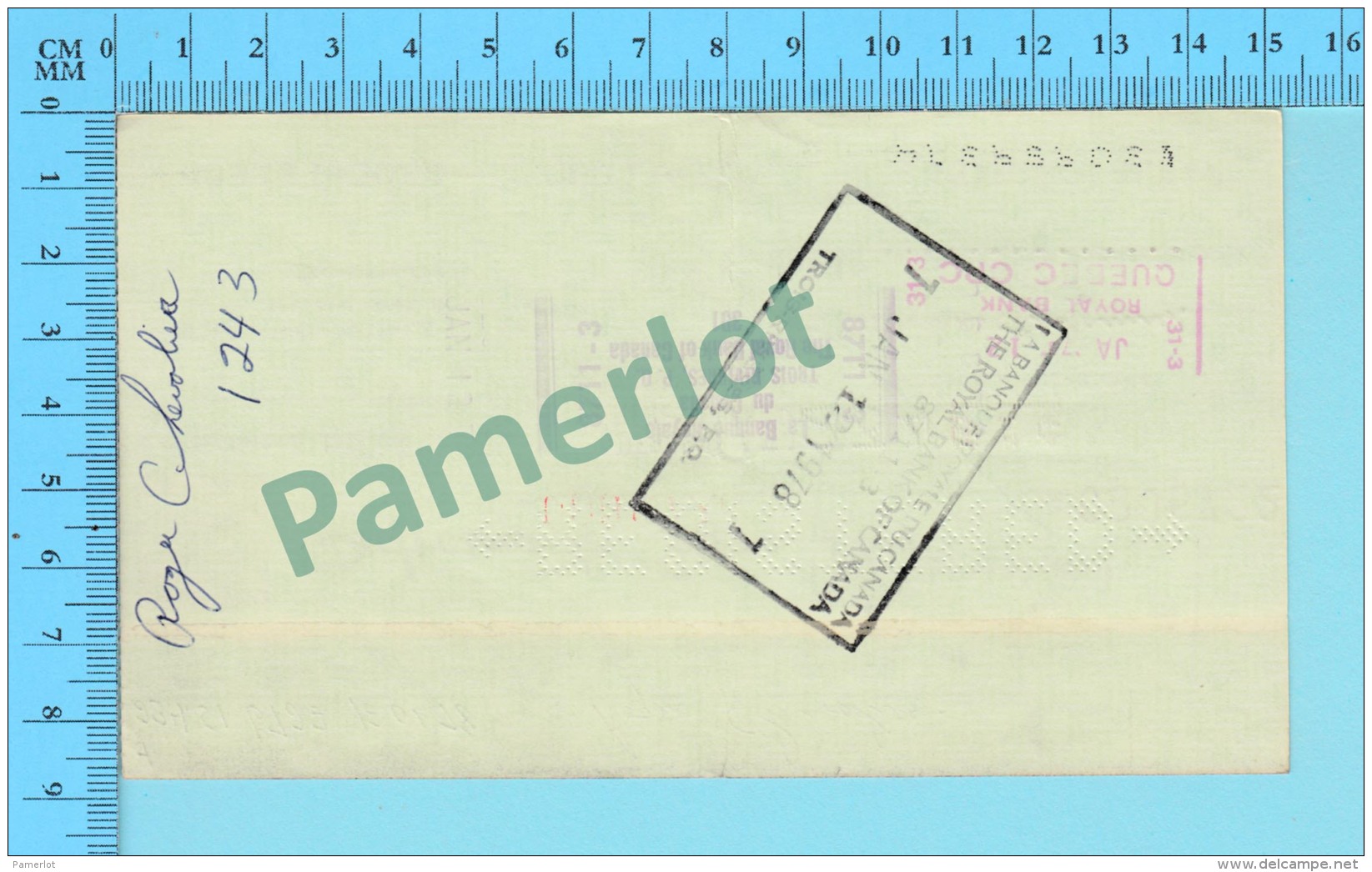 Trois-Rivieres Quebec Canada - Coca-Cola -Cheque De Paie Dufresne & Frères Manufacturier,  $234.51 En 1978 2 Scans - Cheques & Traveler's Cheques