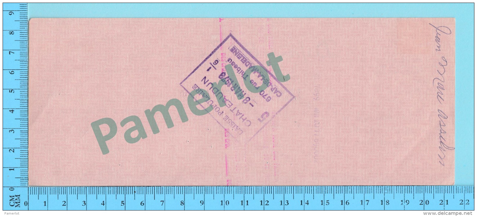 Trois-Rivieres Quebec Canada - Coca-Cola - Cheque Jean Marc Asselin T.R.   En 1978 2 Scans - Schecks  Und Reiseschecks