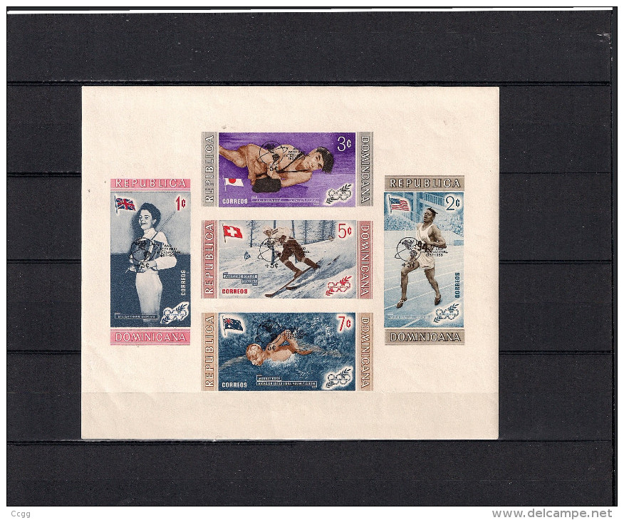 Olympische Spelen  1956 , Dominicaans Republiek - Blok  Postfris - Sommer 1956: Melbourne