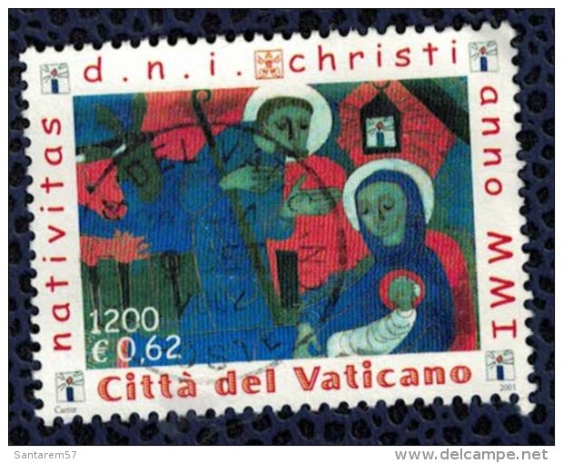 Vatican 2001 Oblitéré Rond Used Noël Scènes De La Bible - Gebraucht