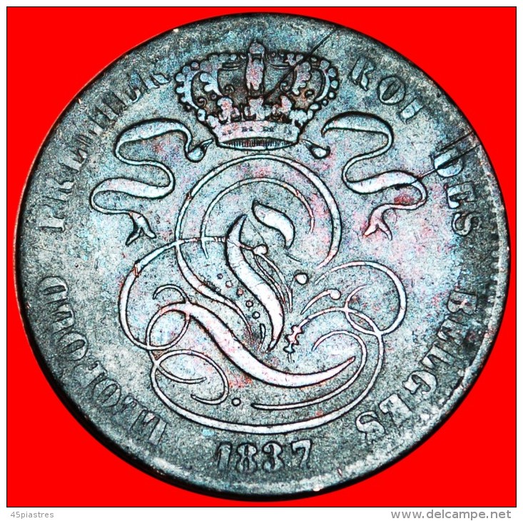 • WITHOUT STOP IN SIGNATURE: BELGIUM ★ 5 CENTIMES 1837! LOW START &#9733; NO RESERVE!Leopold I (1831-1865) - 5 Cent