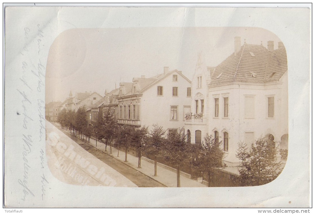 SCHWELM Moltkestrasse Original Private Fotokarte Passepartout 11.8.1905 Gelaufen - Schwelm