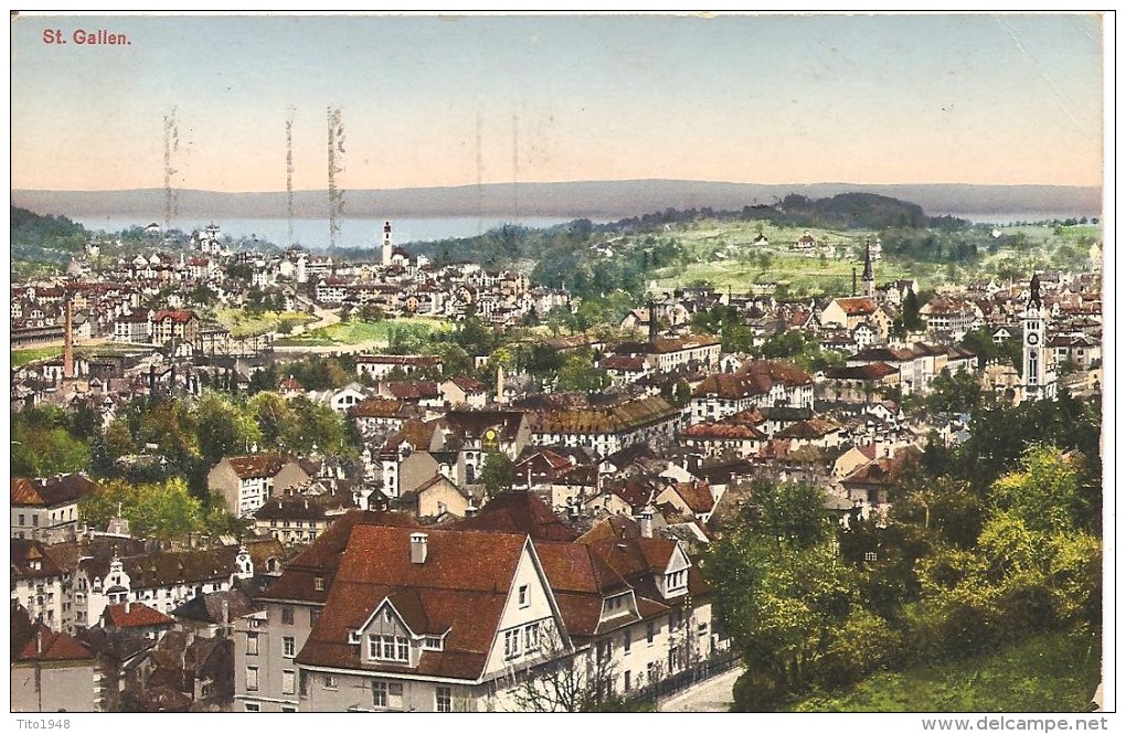 Schweiz, 1921, St. Gallen Mit Bodensee Nach Steffisburg, Siehe Scans! - Steffisburg