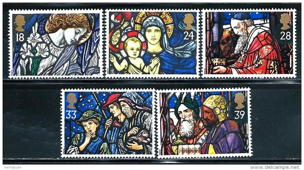 Great Britain     "Christmas 1992"   Set   SC# 1468-72   MNH - Unused Stamps