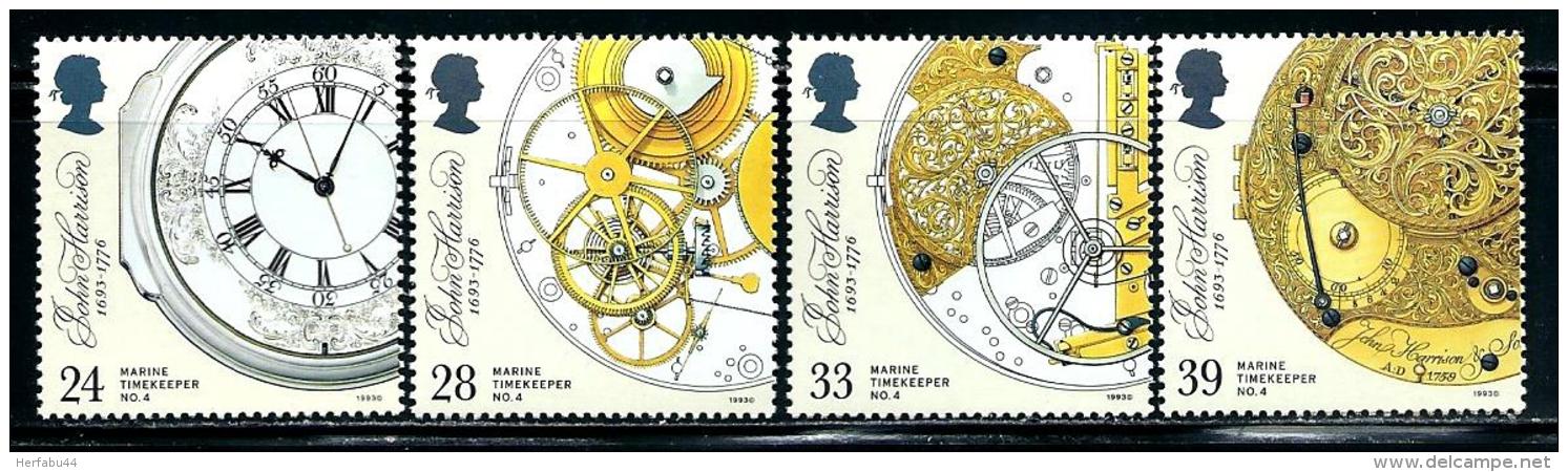 Great Britain     "Marine Chronometer"   Set   SC# 1489-92   MNH - Unused Stamps