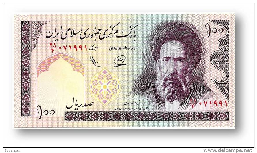 IRAN - 100 Riyals ( 1985 -  ) Pick 140.e Sign. 26 Serie 28/4 AUnc. - Wmk Arms - Islamic Republic Ayatollah Moddaress - Irán