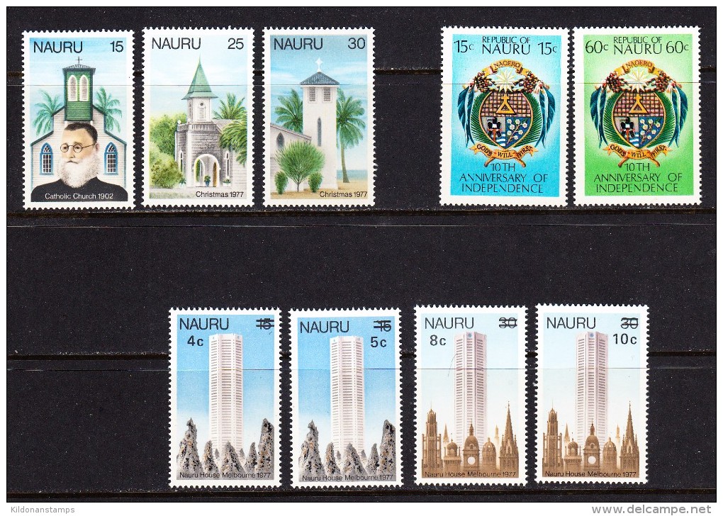 Nauru 1977-78, Mint No Hinge, See Desc, Sc# 156-164, SG 164-173 - Nauru