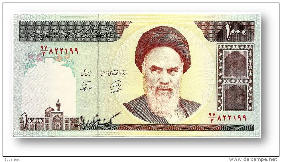 IRAN - 1000 Riyals ( 1992-  ) Pick 143.b Sign. 27 Unc. Wmk Mohd.H. Fahmideh Serie 97/3 Bank Markazi Islamic Republic - Irán