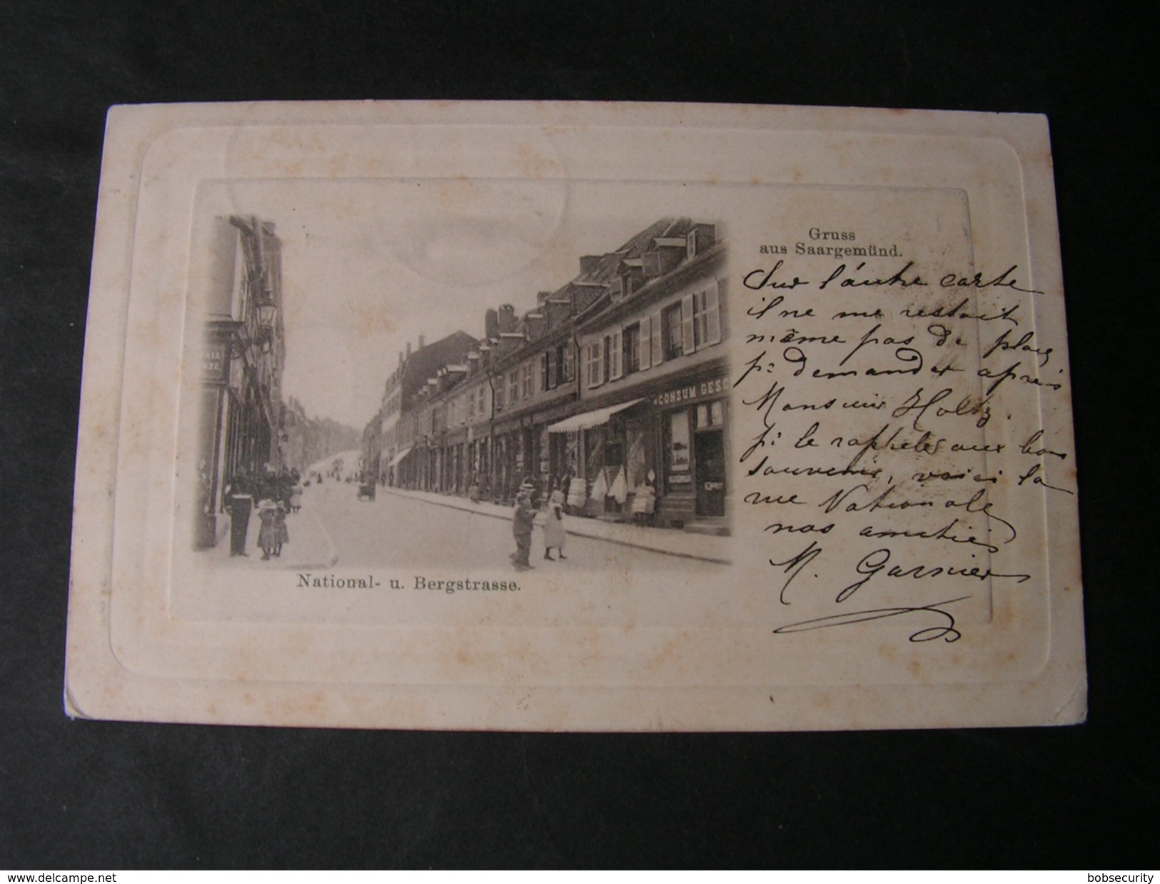 Saargemünd  Reichspost 1901 Nach Moons  , National Und Bergstrasse , Consum - Saarbrücken