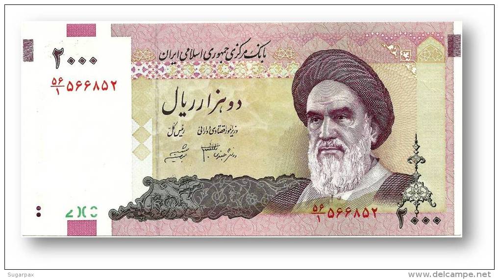 IRAN - 2000 Riyals ( 2005 -  ) Pick 144.a Sign. 31 Unc. Wmk Khomeini Serie 54/1 Central Bank Islamic Republic - Irán