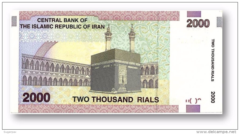 IRAN - 2000 Riyals ( 2005 -  ) Pick 144.a Sign. 31 Unc. Wmk Khomeini Serie 54/1 Central Bank Islamic Republic - Irán