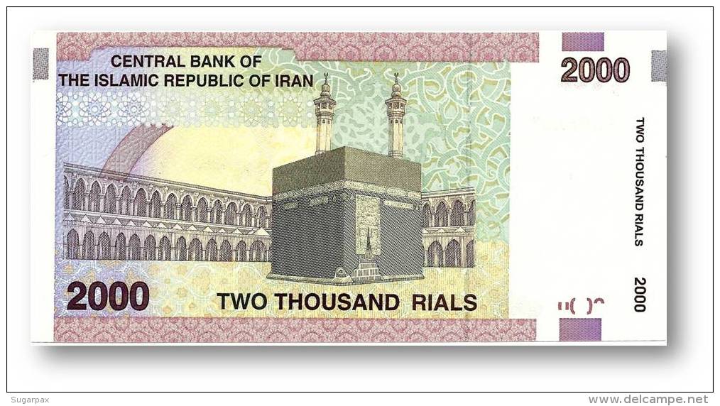 IRAN - 2000 Riyals ( 2005 -  ) Pick 144.a Sign. 31 Unc. Wmk Khomeini Serie 54/1 Central Bank Islamic Republic - Iran