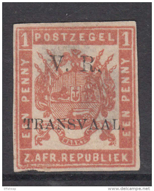 Transvaal: 1st British Occupation: 1d Brick-red, Overprint Type 5, 1877 [SG101] - Unclassified