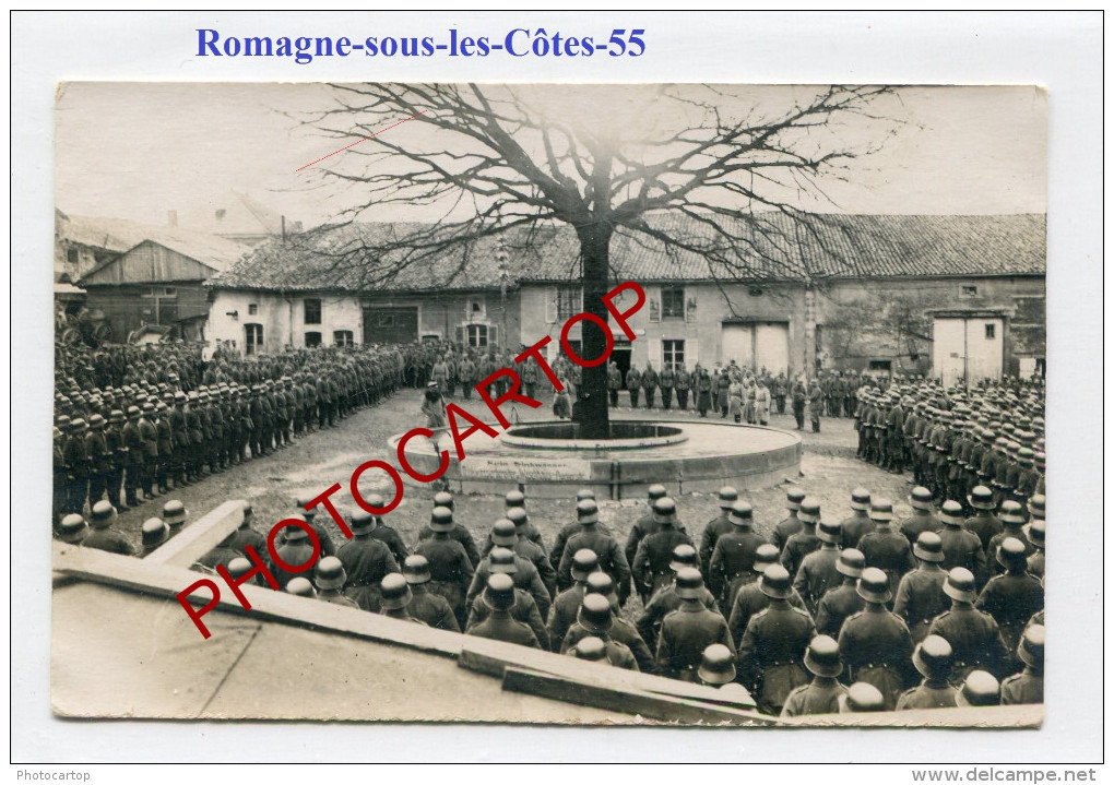 ROMAGNE SOUS LES COTES-Revue Militaire-Animation-CARTE PHOTO Allemande-Guerre 14-18-1 WK-FRANCE-55-Feldpost- - Autres & Non Classés