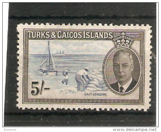 TURKS AND CAICOS ISLANDS 1950 5s SG 232 LIGHTLY MOUNTED MINT Cat £27 - Turks And Caicos