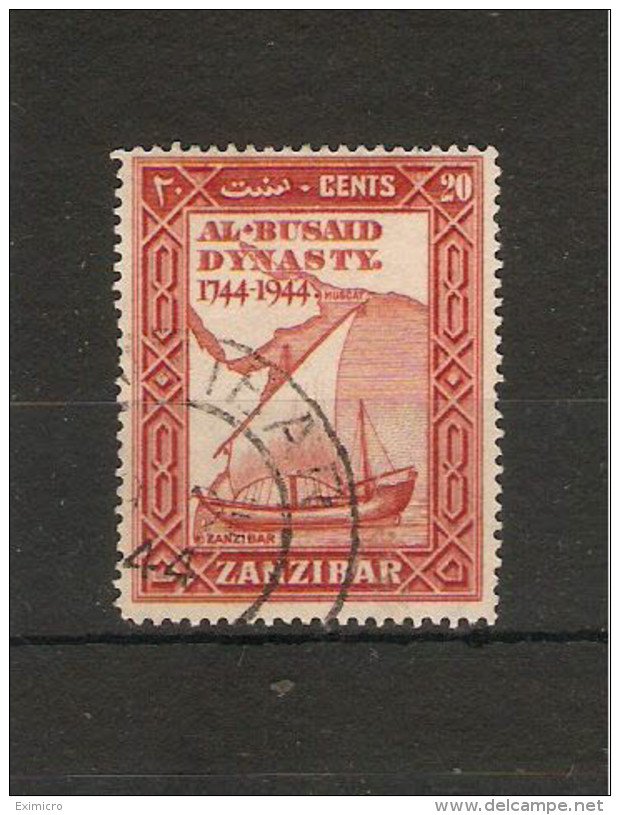 ZANZIBAR 1944 20c SG 328 VERY FINE USED Cat £3.75 - Zanzibar (...-1963)