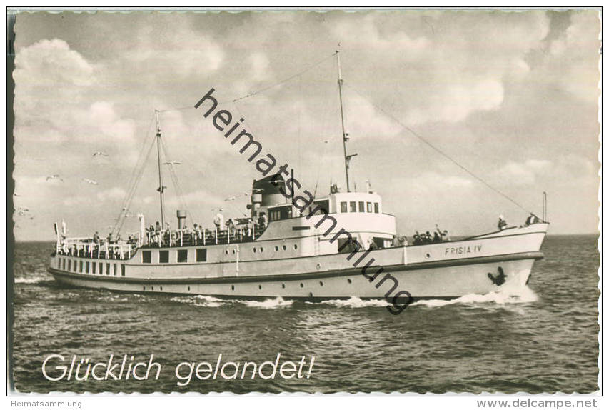Norderney - Fahrgastschiff Frisia IV - Foto-Ansichtskarte - Verlag Dreher & Wyrwich Norderney - Norderney