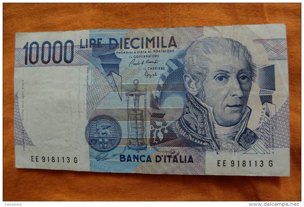 BILLET ITALIE - P.112 - 10000 LIRE - 1984 - ALESSANDRO VOLTA - MAUSOLEE - YEUX NOIRS - 10000 Lire