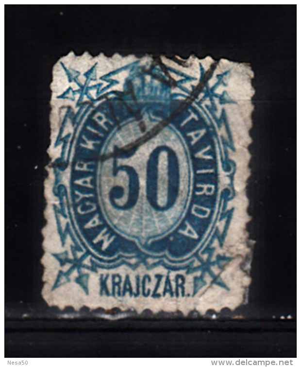 Hongarije 1873 Mi Nr 6  Telegraaf Zegel, 50 K - Telegraaf