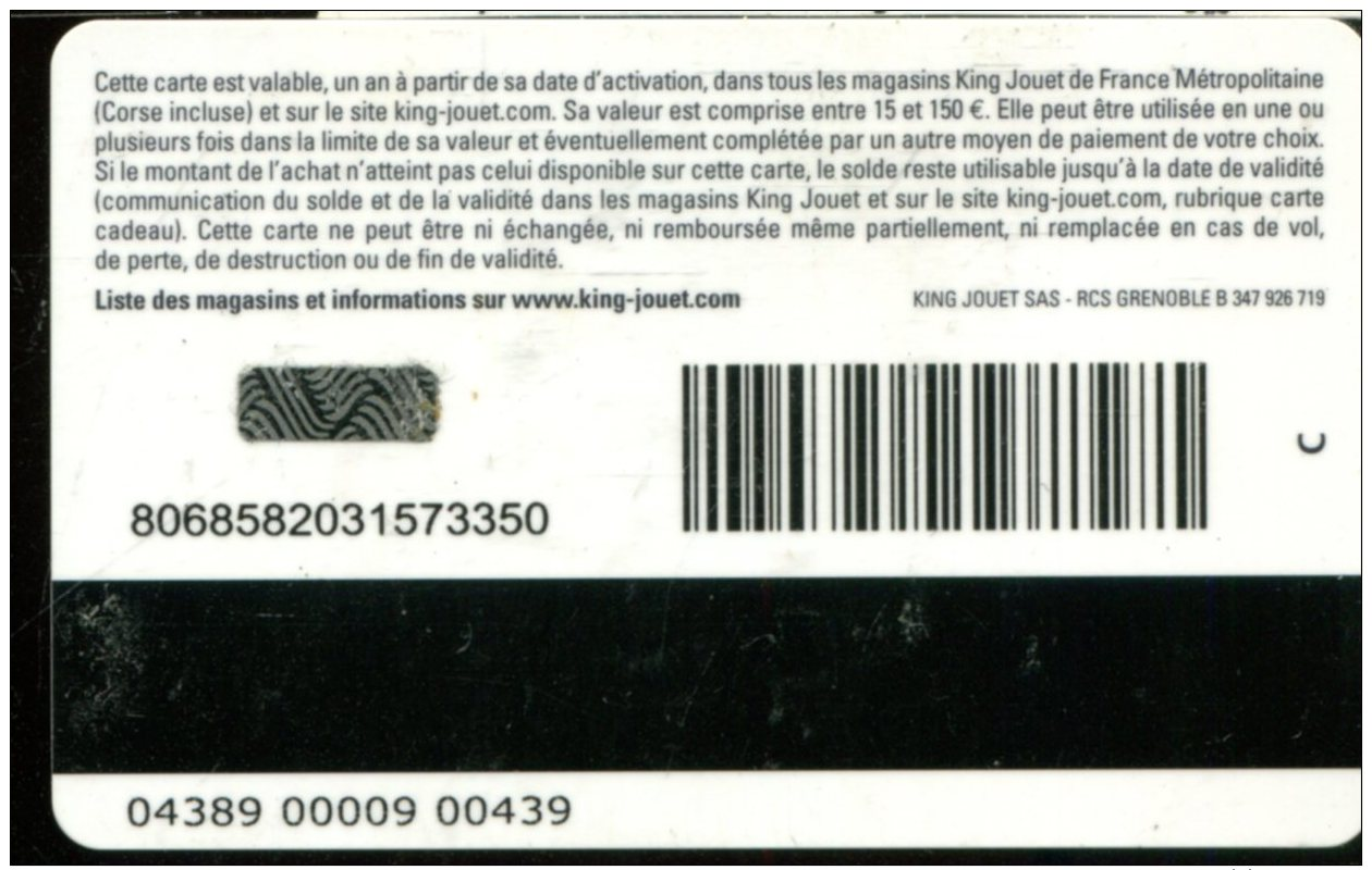 CD8924   CARTE CADEAU A VOIR  FRANCE - Cartes Cadeaux