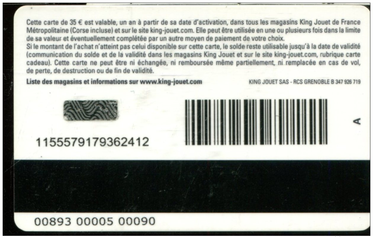 CD8926   CARTE CADEAU A VOIR  FRANCE - Cartes Cadeaux