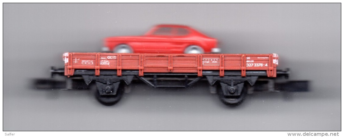 Carro Pianale Con Auto Scala N - Goods Waggons (wagons)