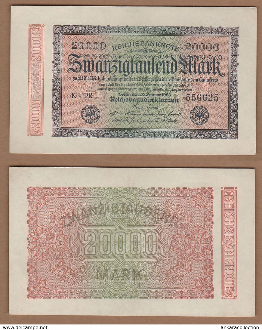 AC - GERMANY 20 000 MARK K - PR 1923 AUNC - UNCIRCULATED - 20.000 Mark