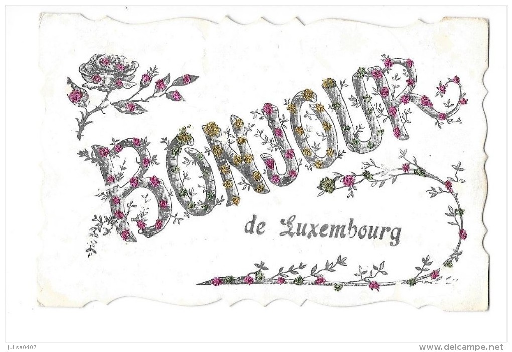 LUXEMBOURG Carte Fantaisie Bonjour De - Luxemburg - Stad