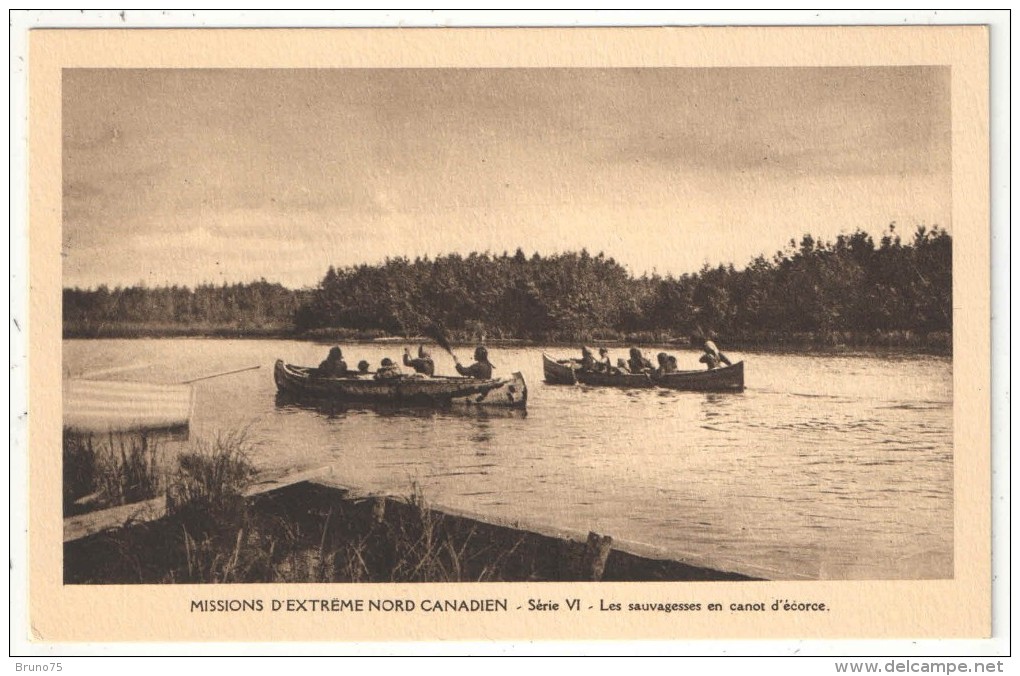 MISSIONS D´EXTREME NORD CANADIEN - Série VI - Les Sauvagesses En Canot D'écorce - Autres & Non Classés