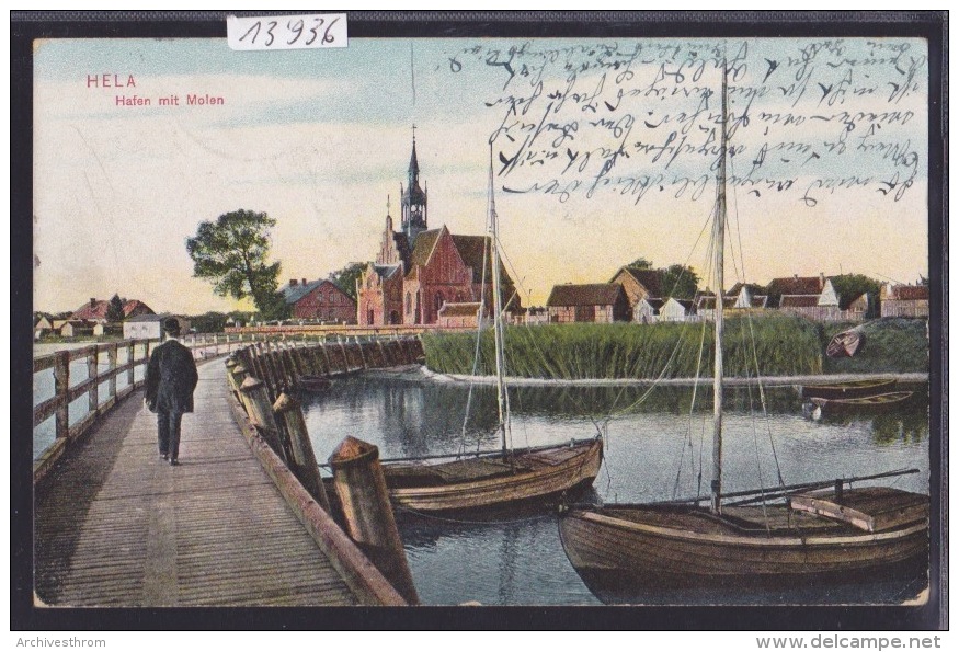 HELA - HEL Gdansk - Hafen Mit Molen Ca 1924  (13´936) - Pologne