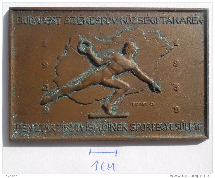 GYMNASTICS, ALHLETIC MEDAL 1929  1939 BUDAPEST SZEKESFOV. KOZSEGI TAKAREK-PENETAR TISZTVISELOINEK SPORTEGYESULETE   PLIM - Gymnastik