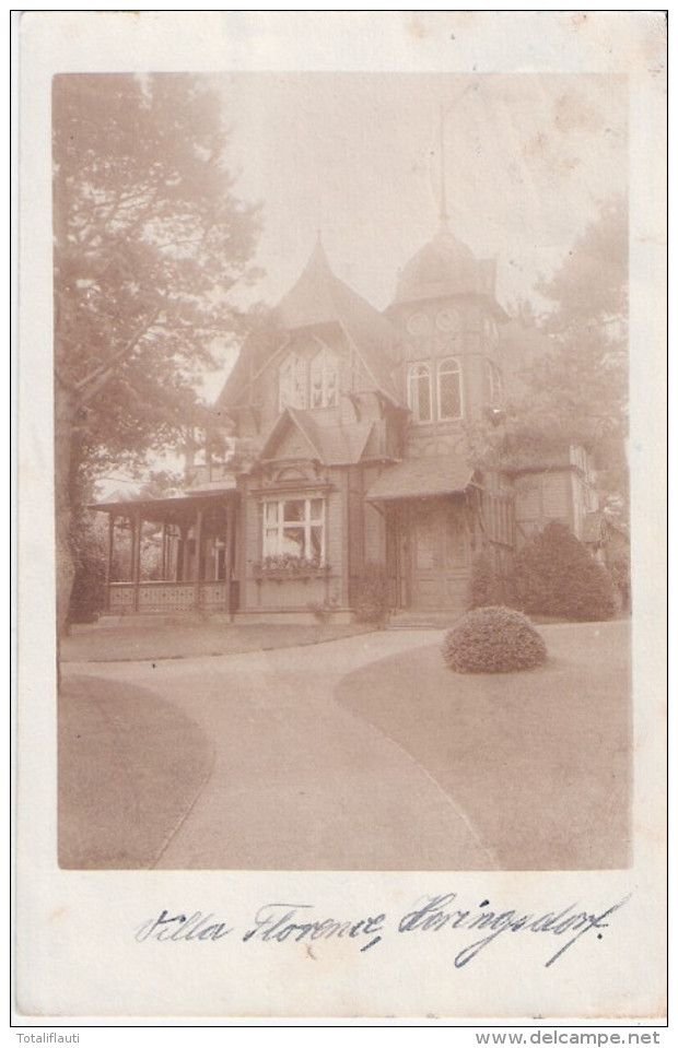 HERINGSDORF Insel Usedom Villa Florence Original Private Fotokarte Gelaufen 9.8.1909 - Usedom