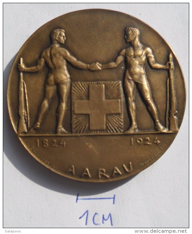 MEDAL SHOOTING, AARAU 1824-1924   PLIM - Bogenschiessen