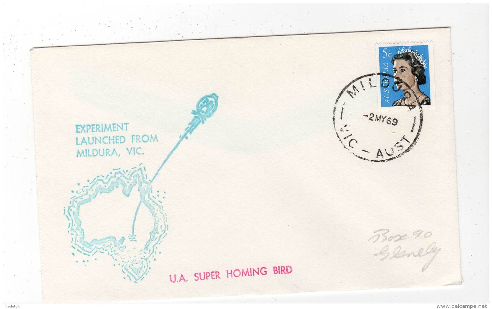 LETTRE/ESPACE - AUSTRALIE - Fusée Homing Bird - 02/05/1969 - Oceania