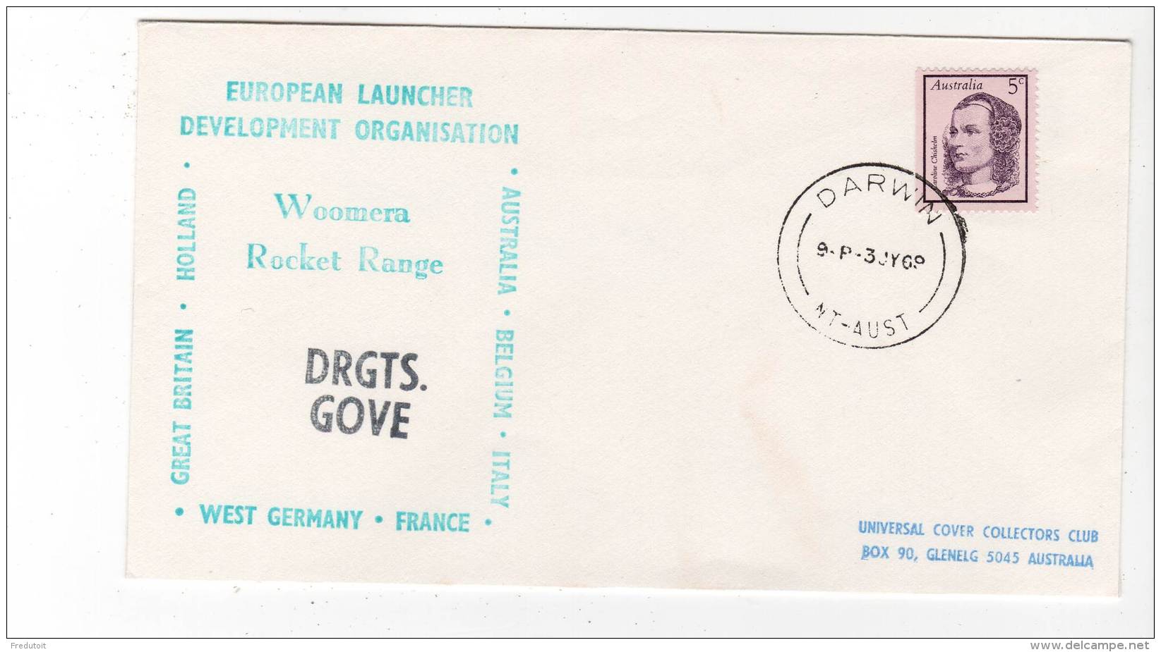 LETTRE/ESPACE - AUSTRALIE - European Launcher - 03/07/1969 - Oceania